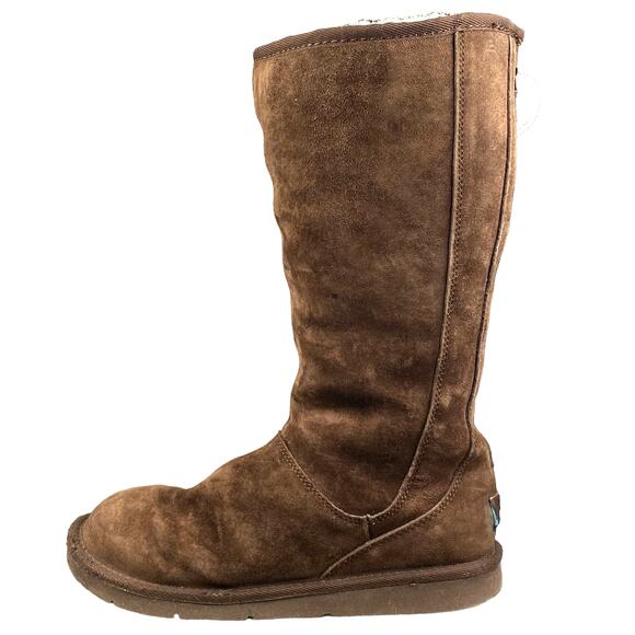 UGG Women’s Knightsbridge Brown Suede Tall Winter Boot Size US 7 - Picture 3 of 10